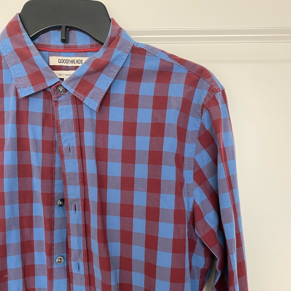 Goodthreads Checked Button-Down Shirt - Picture 2 of 6